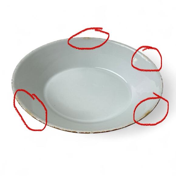 Arabia Finland Oval Serving Bowl Spongeware Brown Oven Baking Dish Vintage - Picture 9 of 9